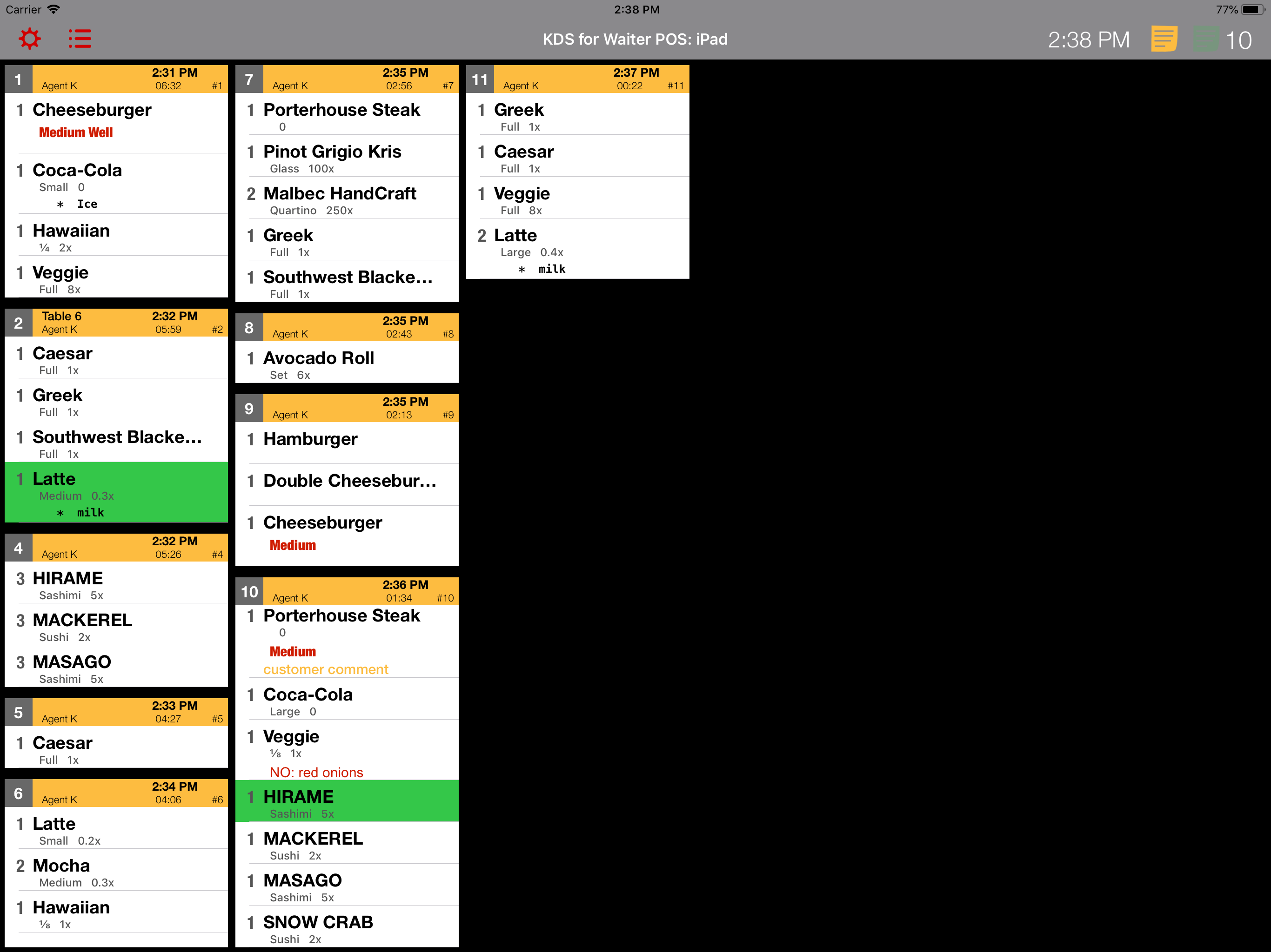 Kitchen Display System for Waiter POS